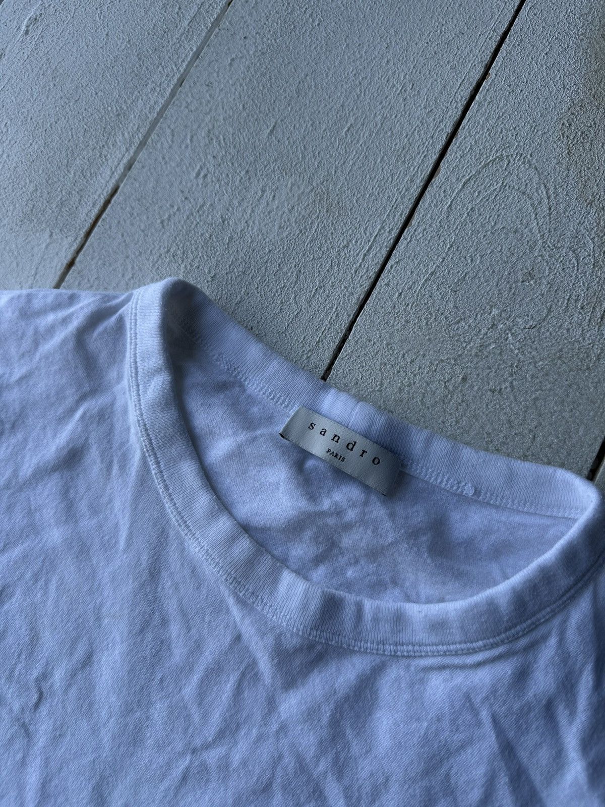 Sandro 🚨SANDRO LUXURY RARE WHITE TEE SLEEVE LOGO BLANK Size US S / EU 44-46 / 1 - 5 Thumbnail