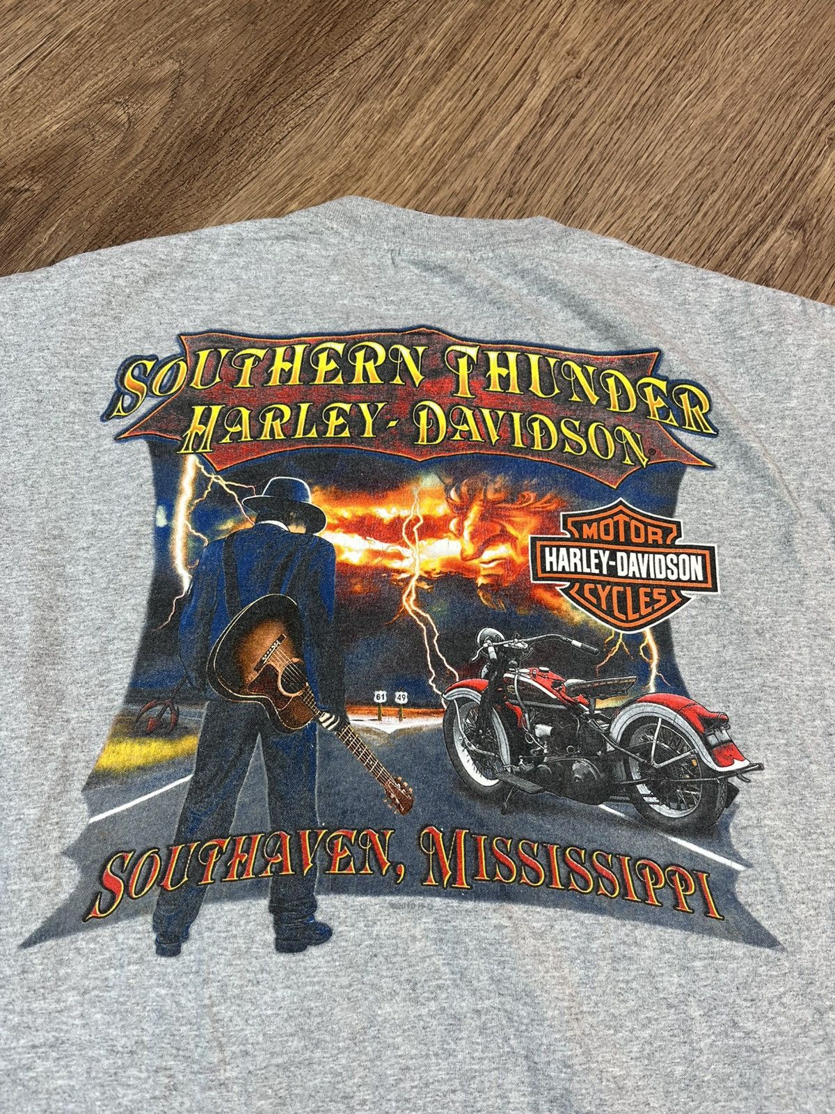 Harley Davidson × Vintage Harley Davidson Southern Trunder Southaven Mississippi Size US XXL / EU 58 / 5 - 7 Thumbnail