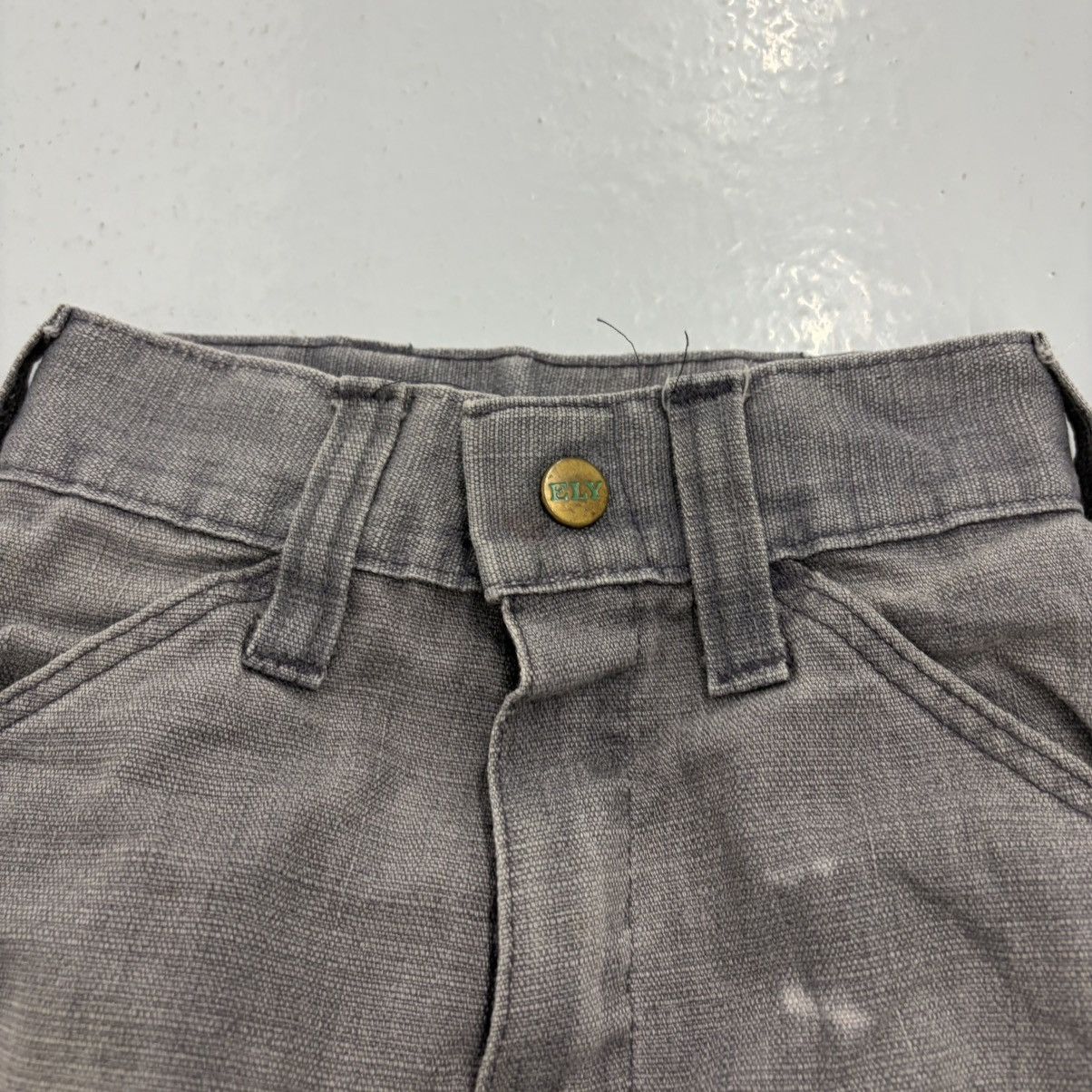 Other Vintage 50s Ely Cattleman Grey Canvas Buckleback Pants 18x15 Size 22" - 2 Thumbnail