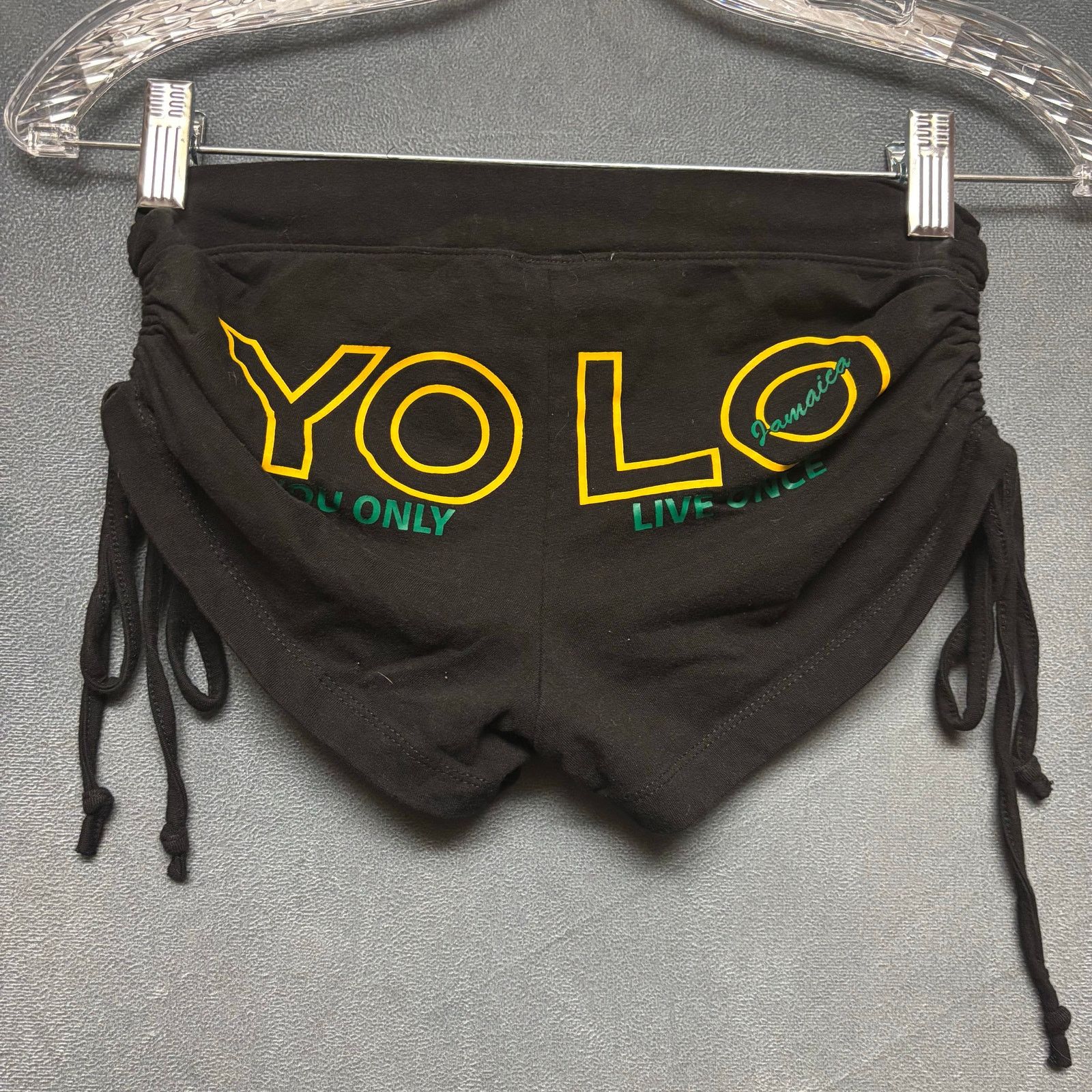 Other VTG YOLO Jamaican Shorts Island Tee Booty Hoochie Hot Pants Size 26" / US 2 / IT 38 - 1 Thumbnail