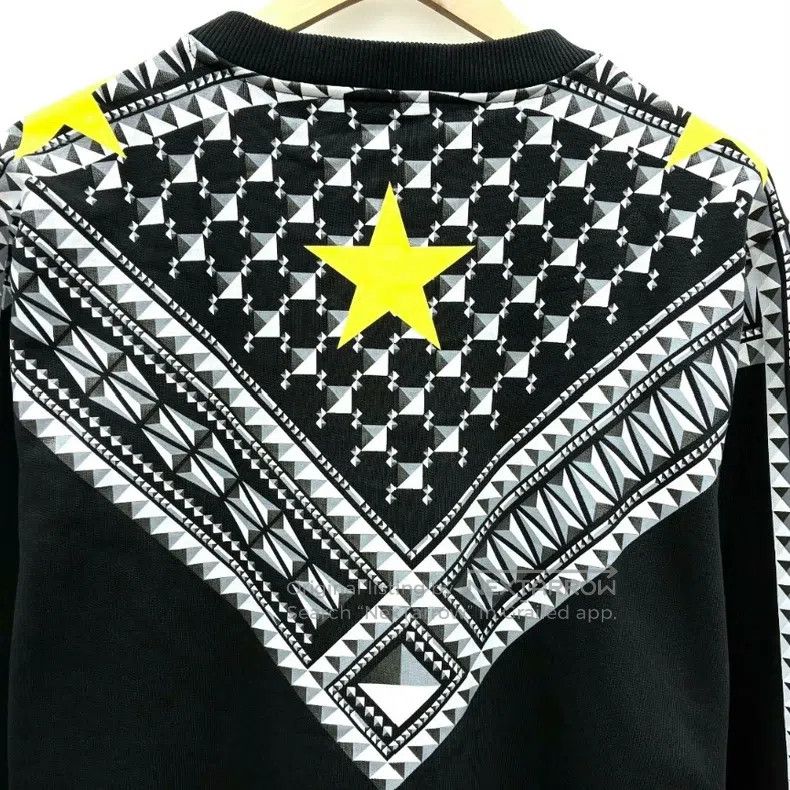 Givenchy Givenchy Yellow Star Printed Long Sleeve Hoodie Size US L / EU 52-54 / 3 - 4 Thumbnail