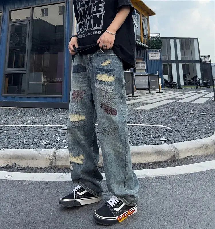 Japanese Brand Retro straight leg camouflage jeans Size US 32 / EU 48 - 2 Thumbnail