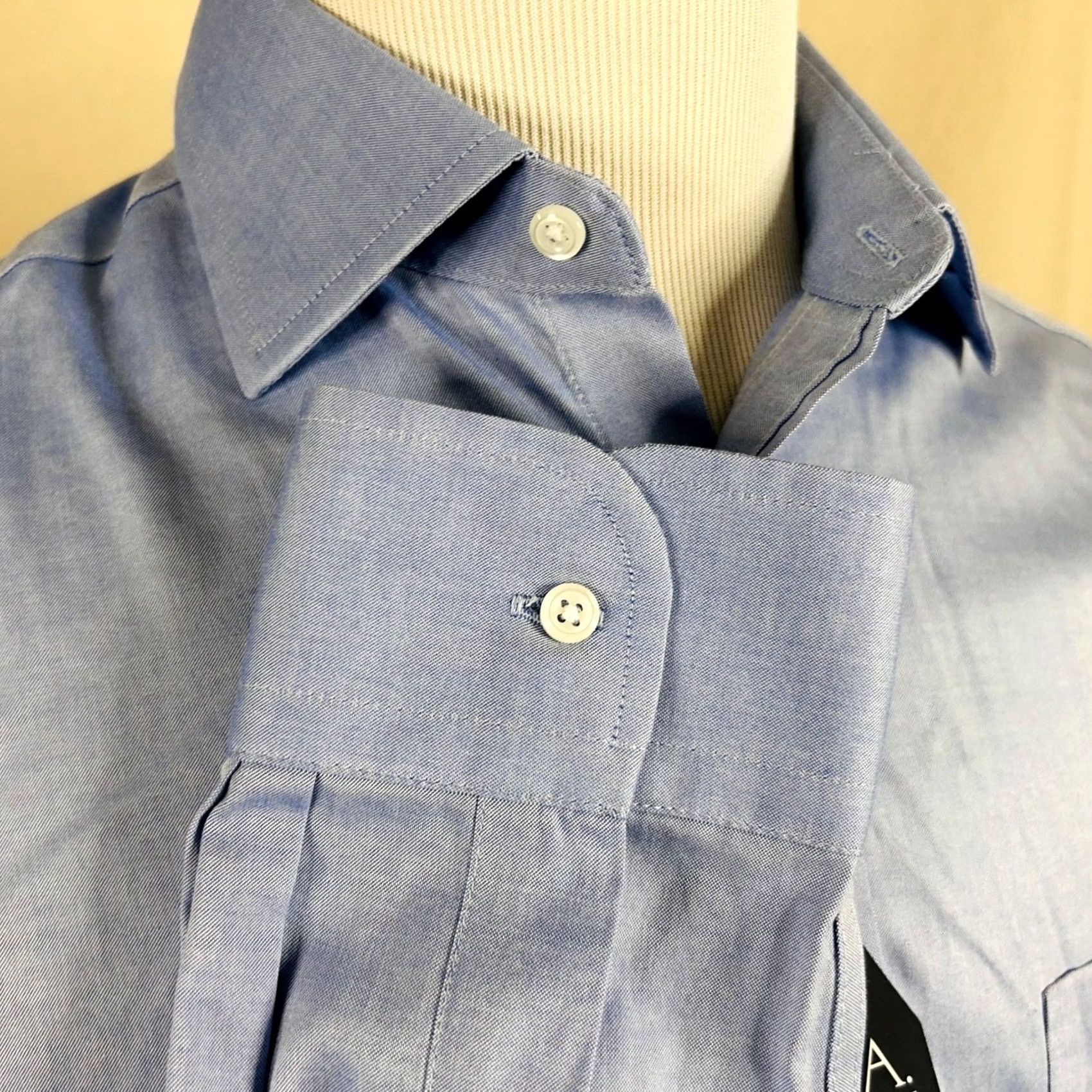 Jos. A. Bank Jos. A. Bank Slim Fit Traveler Oxford Dress Shirt Blue Non Iron Mens 16 33 Size 42R - 5 Thumbnail