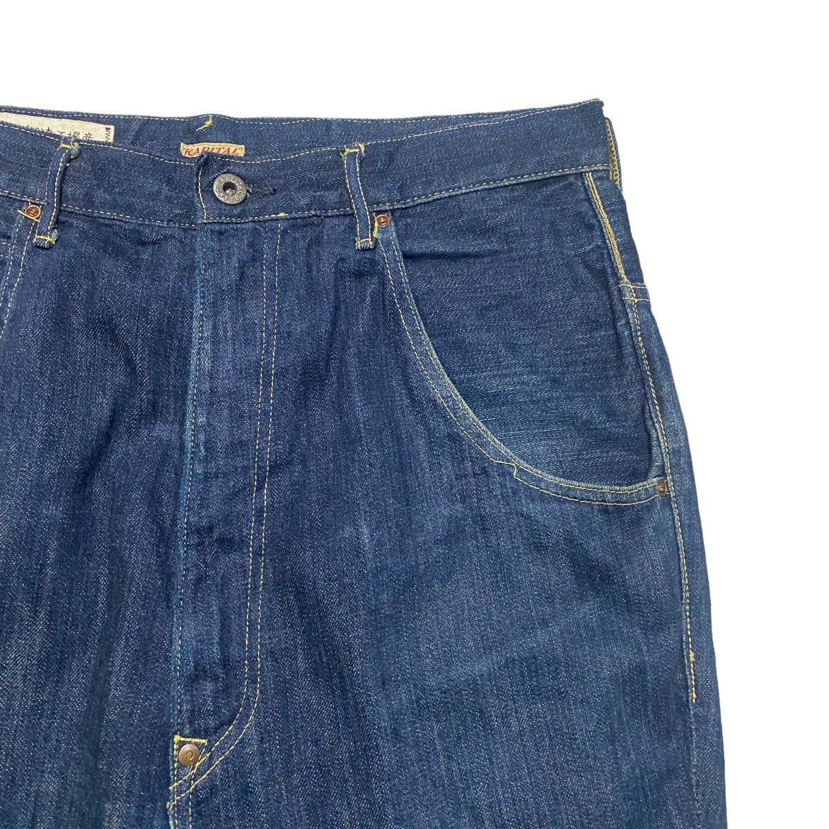 Kapital Kapital No.2 Denim Drop Crotch Jeans Buckle Back Size US 33 - 6 Thumbnail