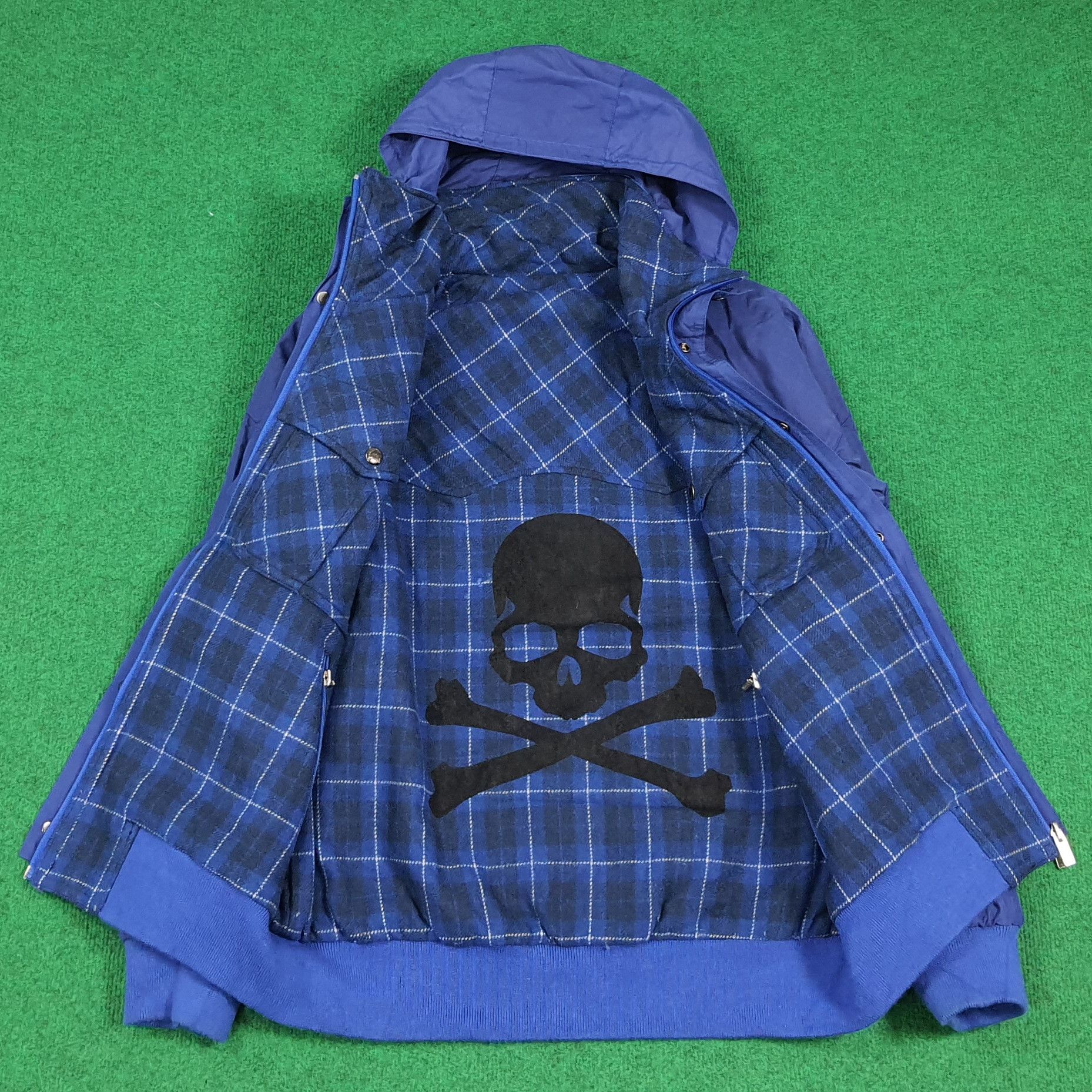 Descente Vintage 90s Descente Reversible Flannel Custom Skull C281N4 Size US M / EU 48-50 / 2 - 1 Thumbnail