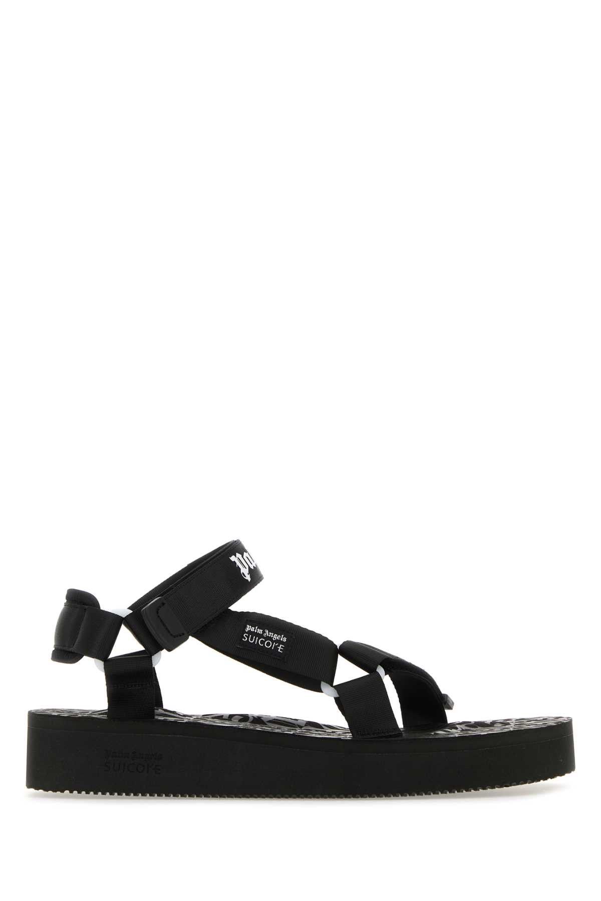 image of Black Fabric Palm Angels X Suicoke Sandals, Men's (Size 8)
