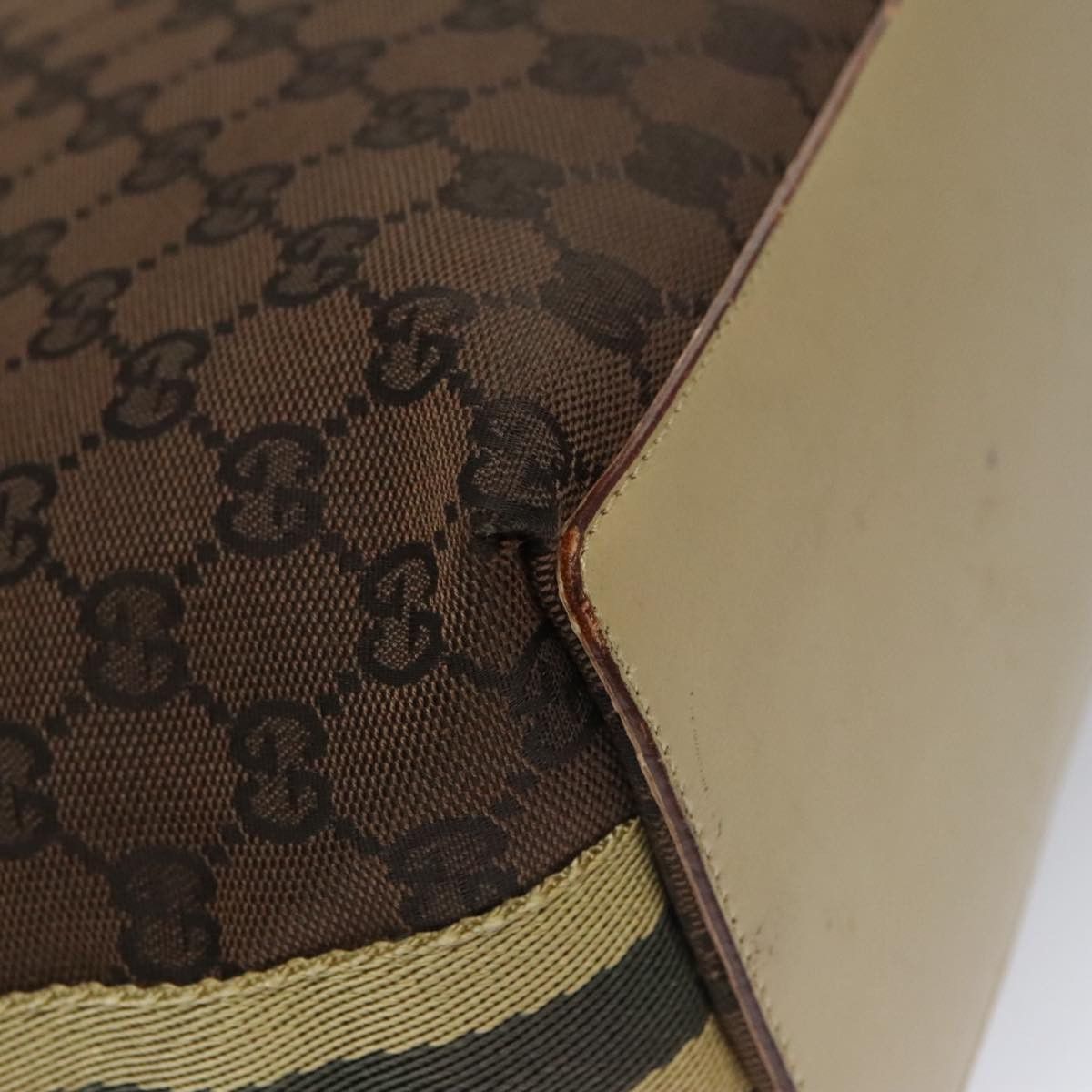Gucci GUCCI GG Canvas Sherry Line Tote Bag Brown Size ONE SIZE - 14 Thumbnail