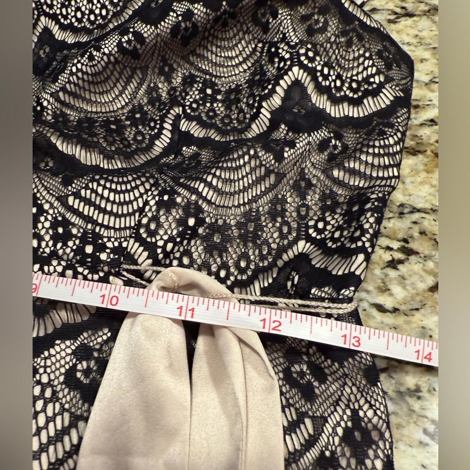 Other The Limited champagne black lace one shoulder dress SZ 0 Size XS / US 0-2 / IT 36-38 - 11 Thumbnail