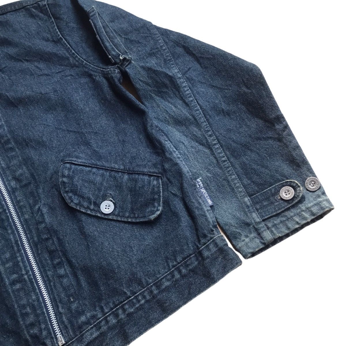 Japanese Brand Vintage Hai sporting gear by issey miyake denim jacket Size US M / EU 48-50 / 2 - 5 Thumbnail