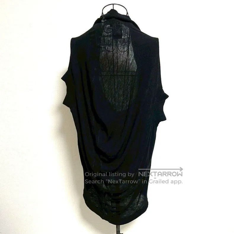Yohji Yamamoto YOHJI YAMAMOTO Knit Cashmere Top with Front Tie Detail Size US L / EU 52-54 / 3 - 5 Thumbnail