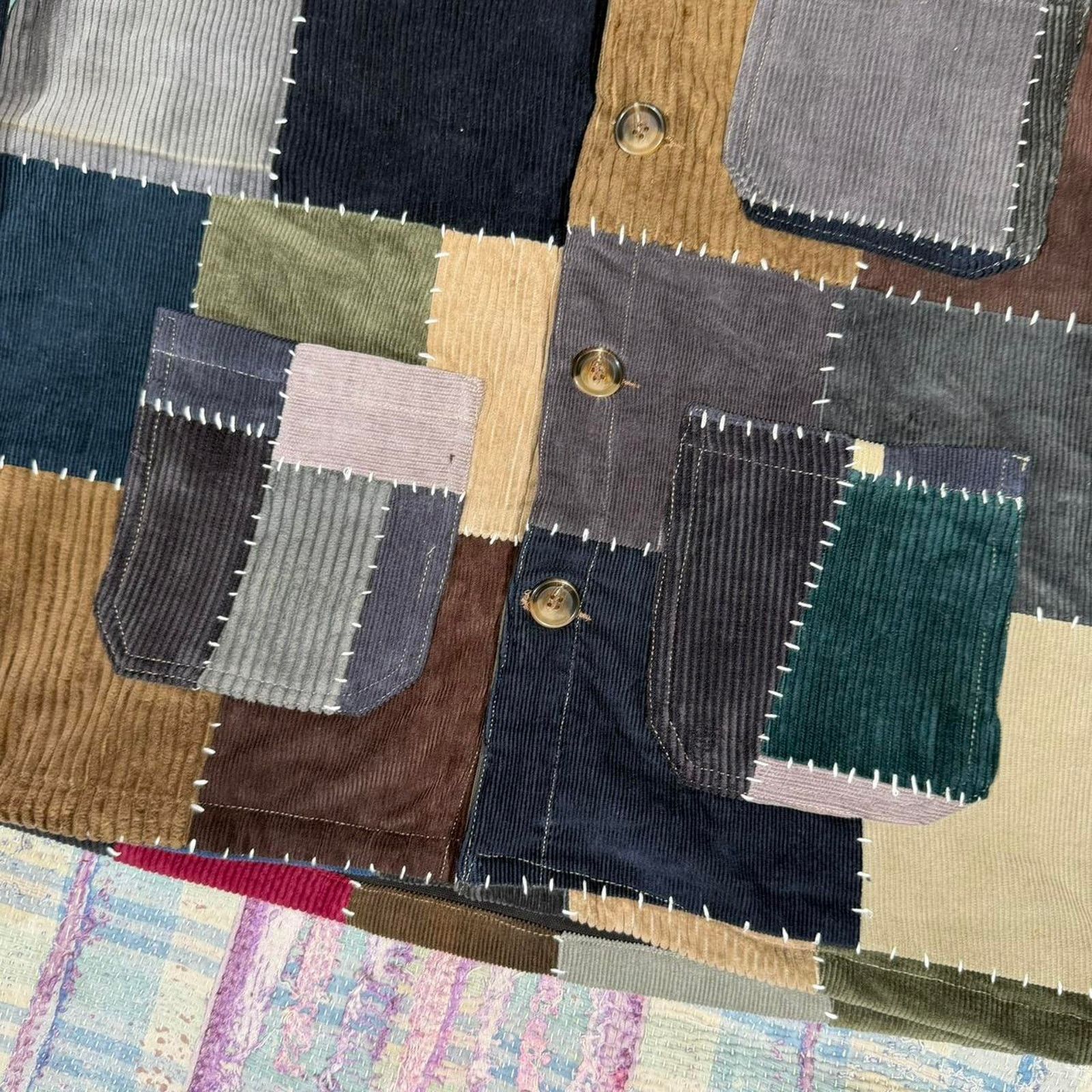 Other Custom patchwork corduroy jacket handmade sashiko size small Size US S / EU 44-46 / 1 - 4 Thumbnail