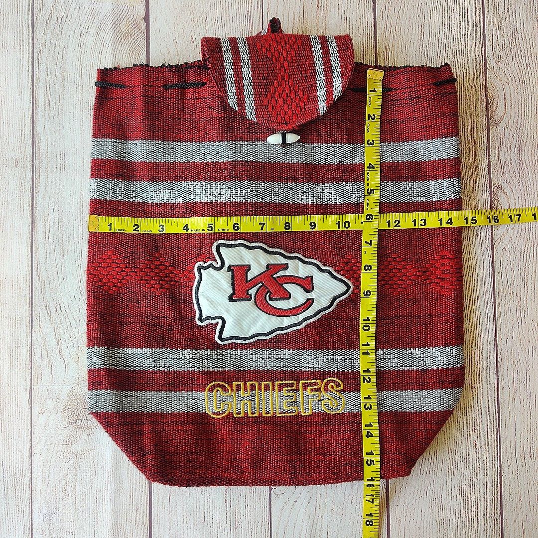 NFL Kansas City Chiefs crew neck tee and woven sack backpack Size US L / EU 52-54 / 3 - 9 Thumbnail