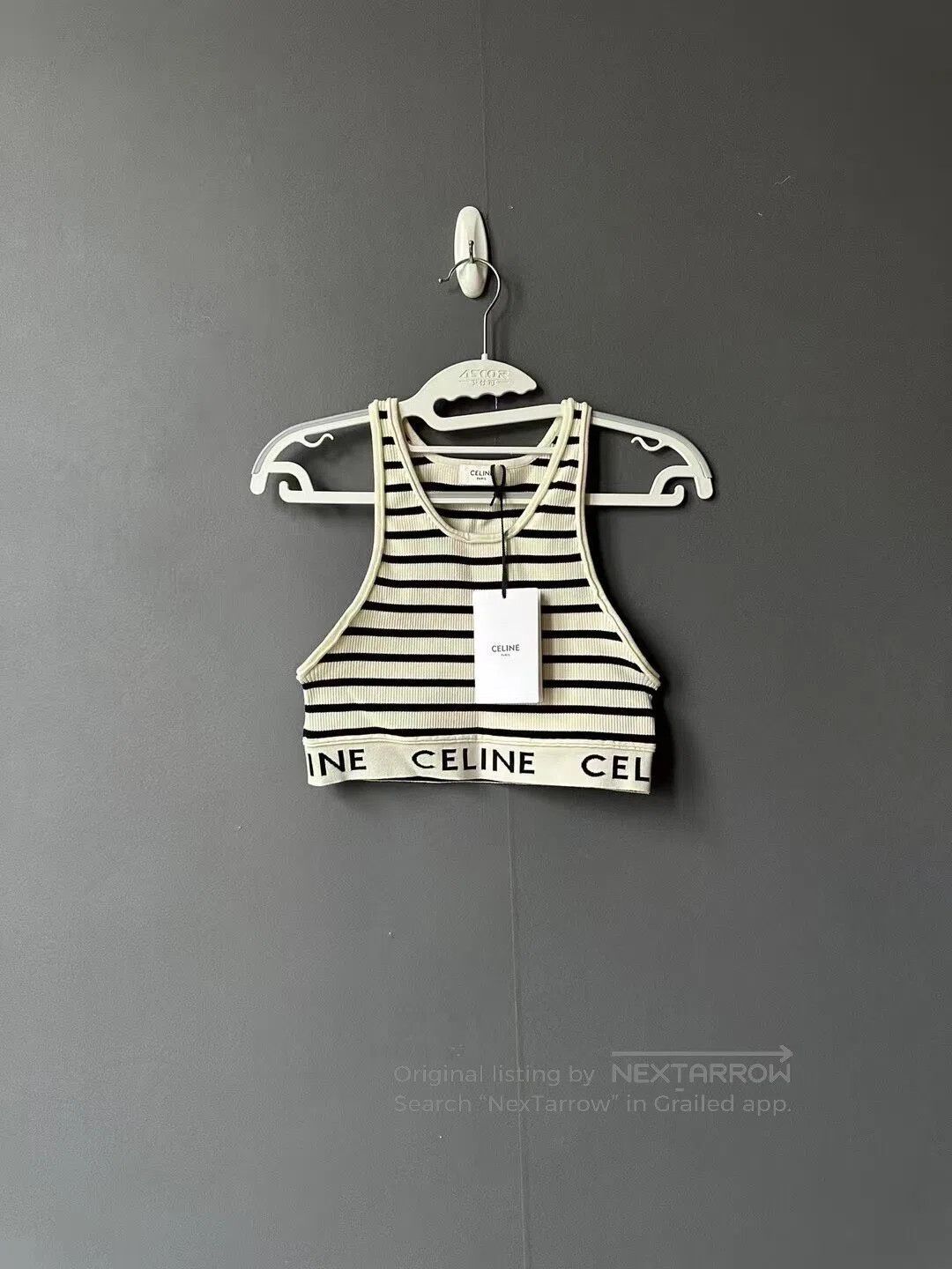 Celine CELINE Black and White Striped Knit Vest| Size M / US 6-8 / IT 42-44 - 1 Thumbnail