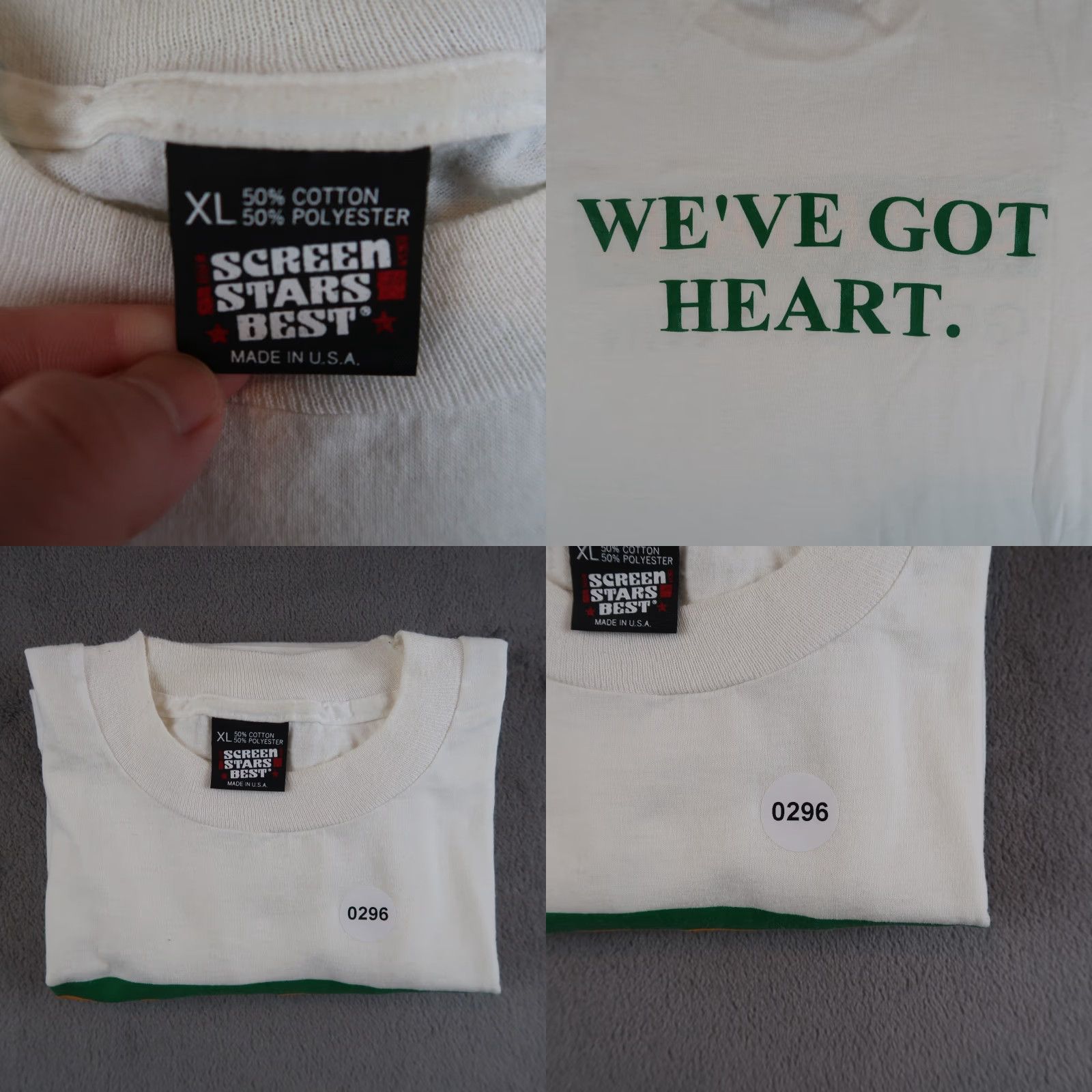 Vintage Vintage 90s Michigan State Spartans We Got Heart Size XL T-Shirt White Made In USA Mens Size US XL / EU 56 / 4 - 8 Thumbnail