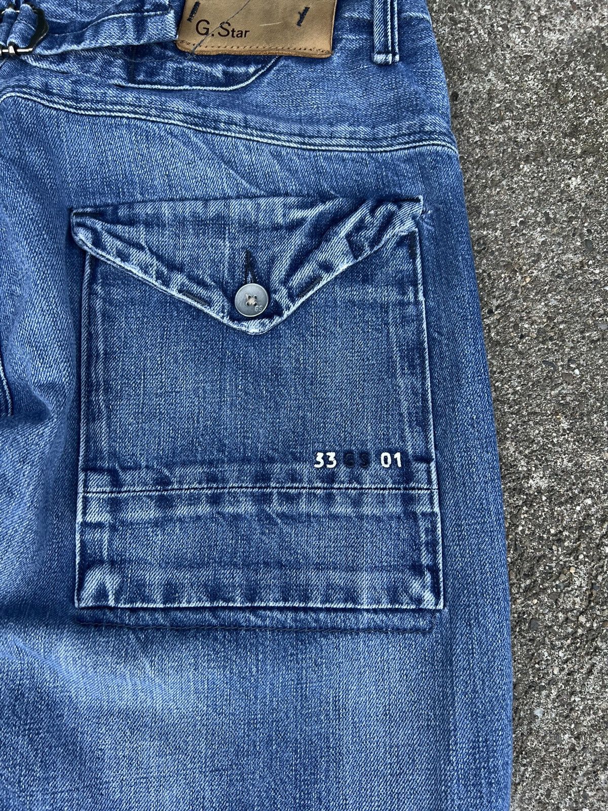 Balmain Vintage G Star Balmain Style Buckle Back Denim Jeans Size US 32 / EU 48 - 5 Thumbnail