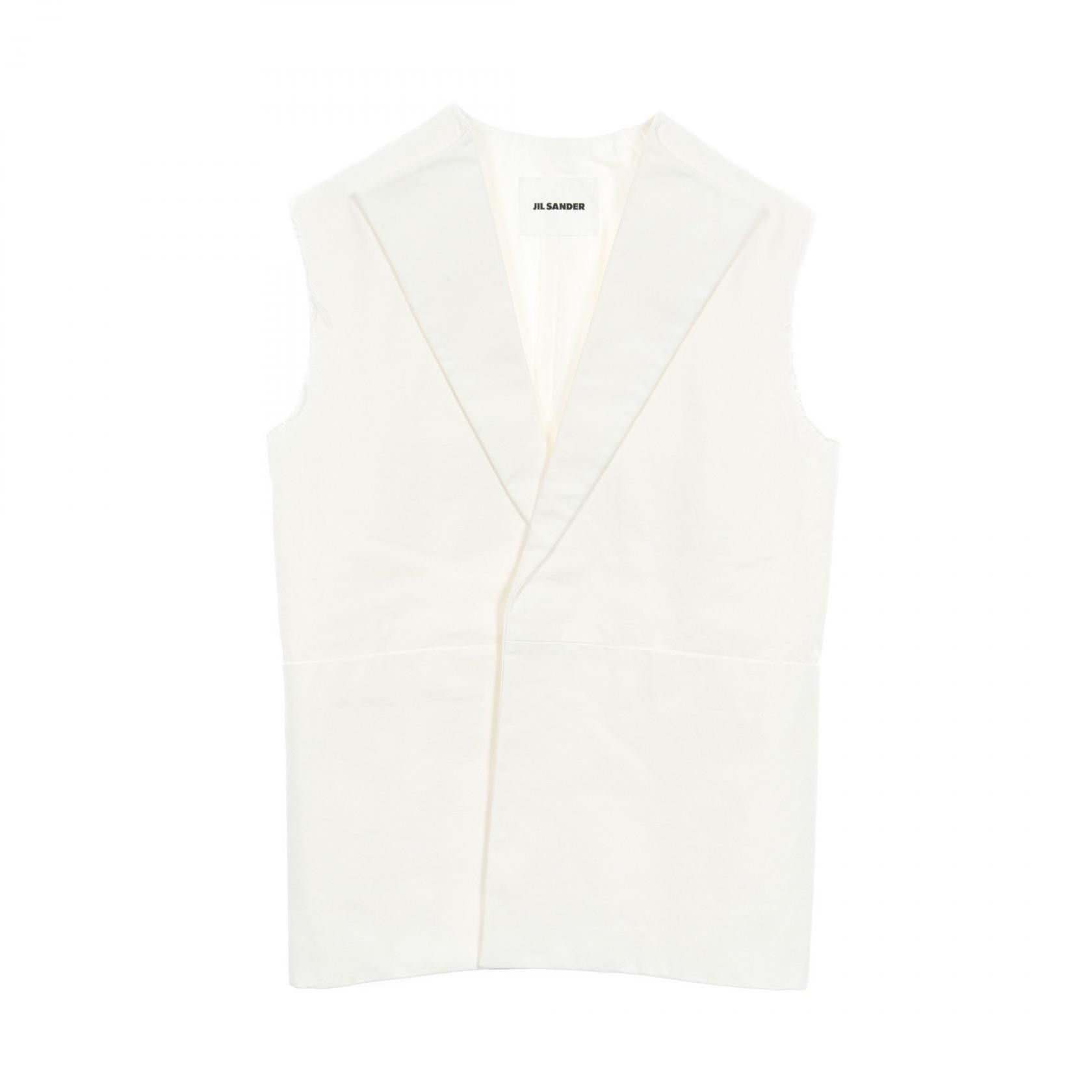 Jil Sander Jil Sander Jil Sander J03BN0110 Cotton Vest Cotton Tops J03BN0110 DUTY FREE for USA Size ONE SIZE - 1 Thumbnail