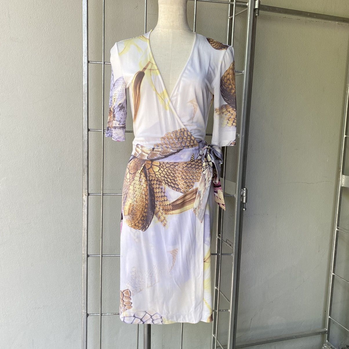 Just Cavalli Just Cavalli White Botanical Wrap Dress Size XS / US 0-2 / IT 36-38 - 1 Thumbnail