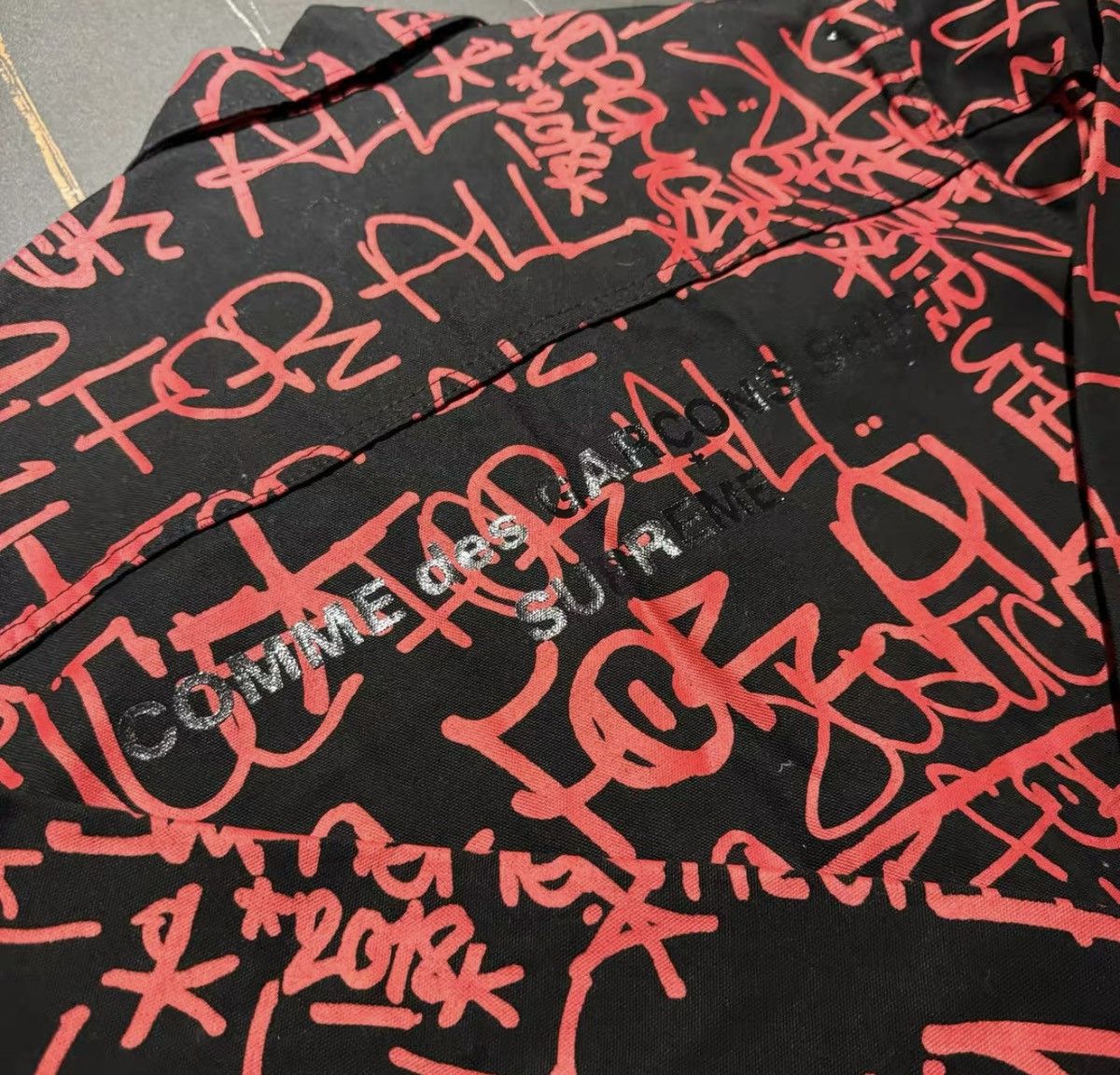 Supreme Supreme comme cdg shirt printed canvas chore coat jacket Size US M / EU 48-50 / 2 - 3 Thumbnail