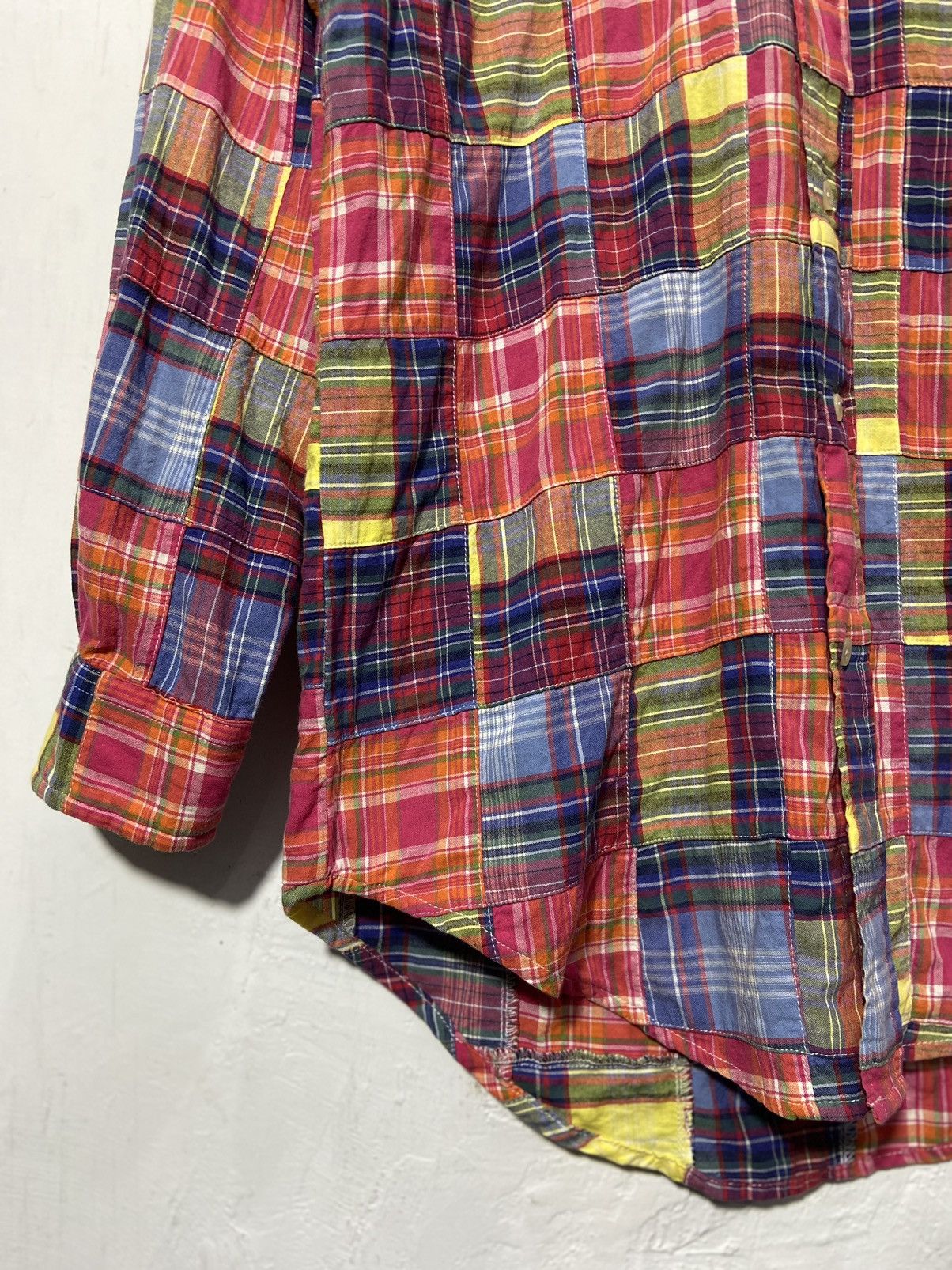 RRL Ralph Lauren Vintage Polo Ralph Lauren Patchwork Shirt Kapital Style Size US M / EU 48-50 / 2 - 5 Thumbnail