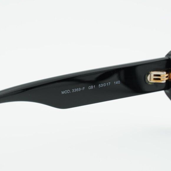 Versace Versace VE3369F GB1 Eyeglasses Black 53mm Oval Frame Size ONE SIZE - 7 Thumbnail