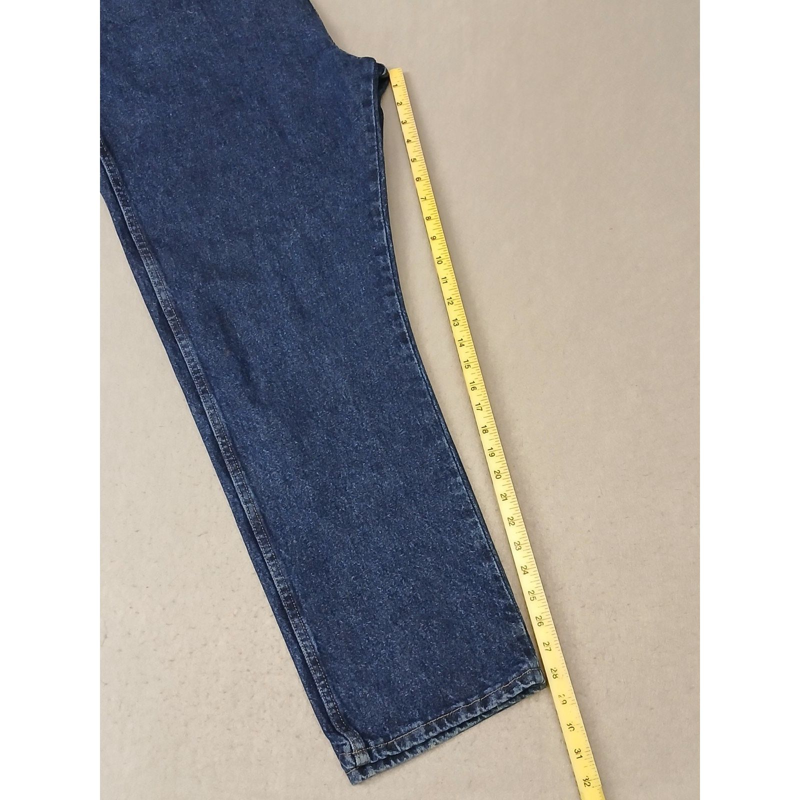 Wrangler Wrangler (42x30) Men's Straight Leg Blue Denim Jeans Size US 42 / EU 58 - 4 Thumbnail