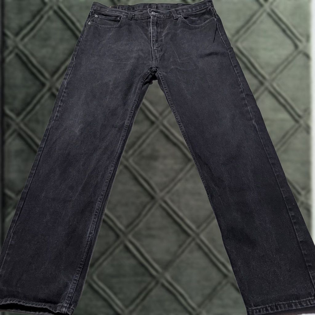Levi's Levi's 505 Jeans Men's Black Denim Mid Rise Zip Fly Straight Leg 38x32 Regular Men Jeans Black Levi's 505 Cowboy Pattern Holiday 90s Mens Size US 38 / EU 54 - 1 Thumbnail