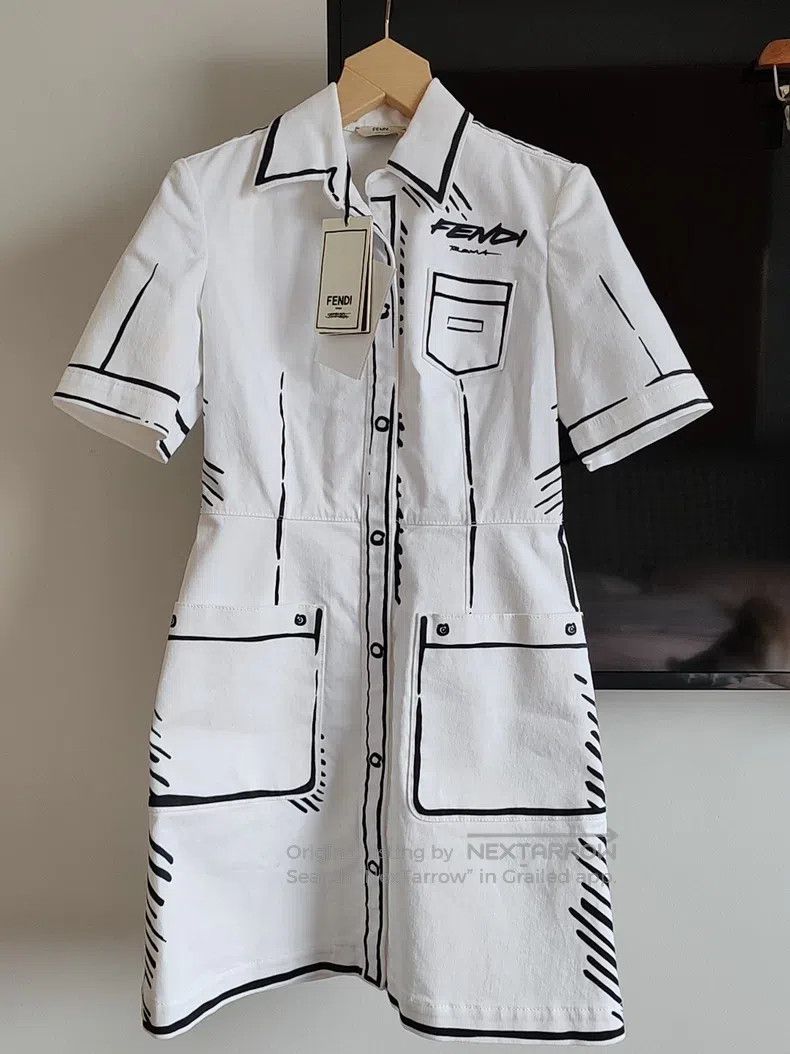 Fendi Fendi California sky series comic style dress Size XS / US 0-2 / IT 36-38 - 2 Thumbnail