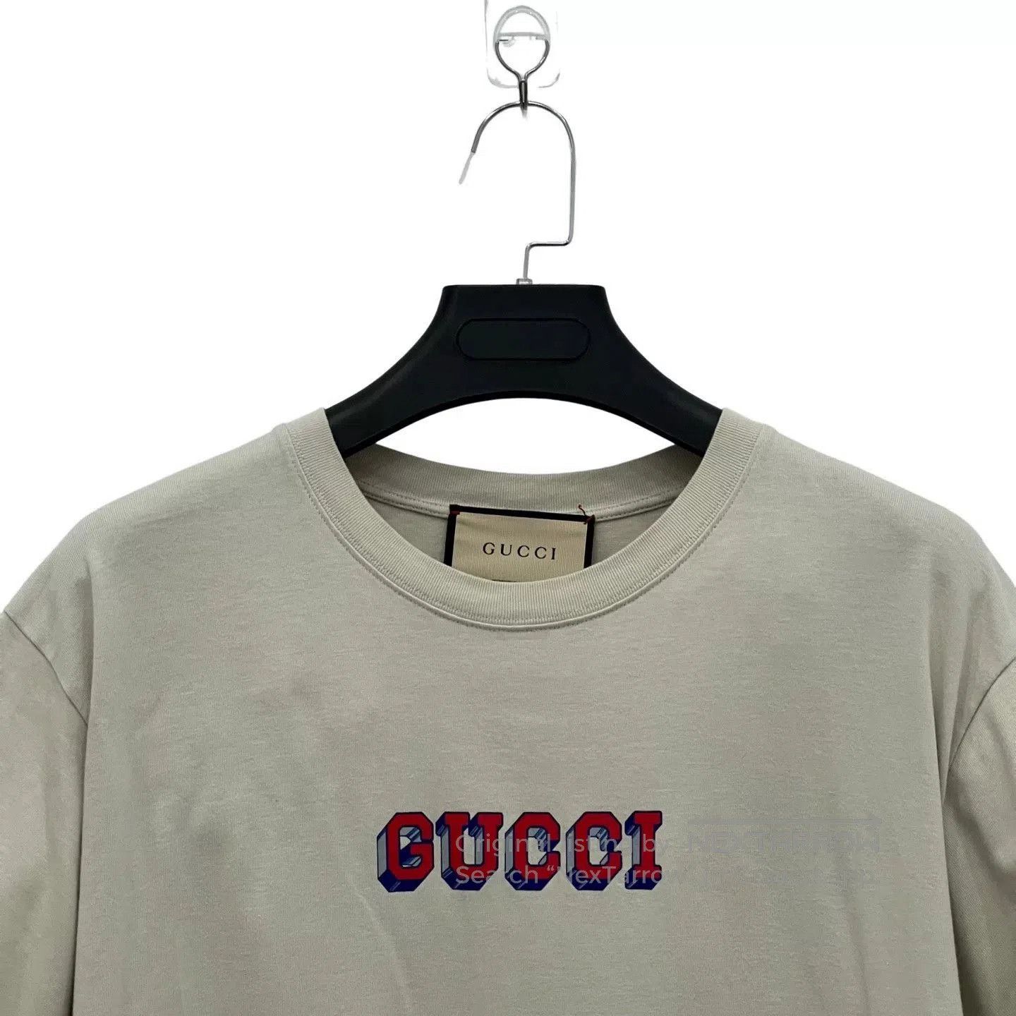Gucci Gucci Beige Letter Print Short Sleeve. Size US M / EU 48-50 / 2 - 3 Thumbnail