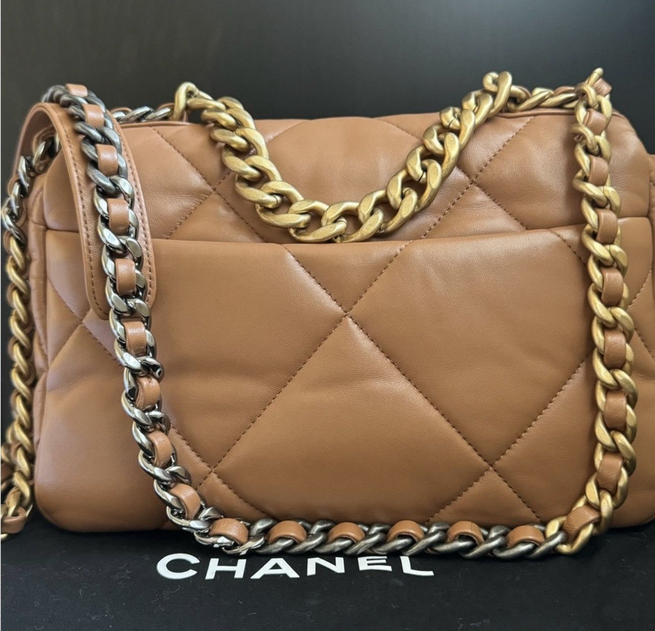 Chanel chanel 19 flap bag small Rare Caramel Retail $7,200 Size ONE SIZE - 4 Thumbnail