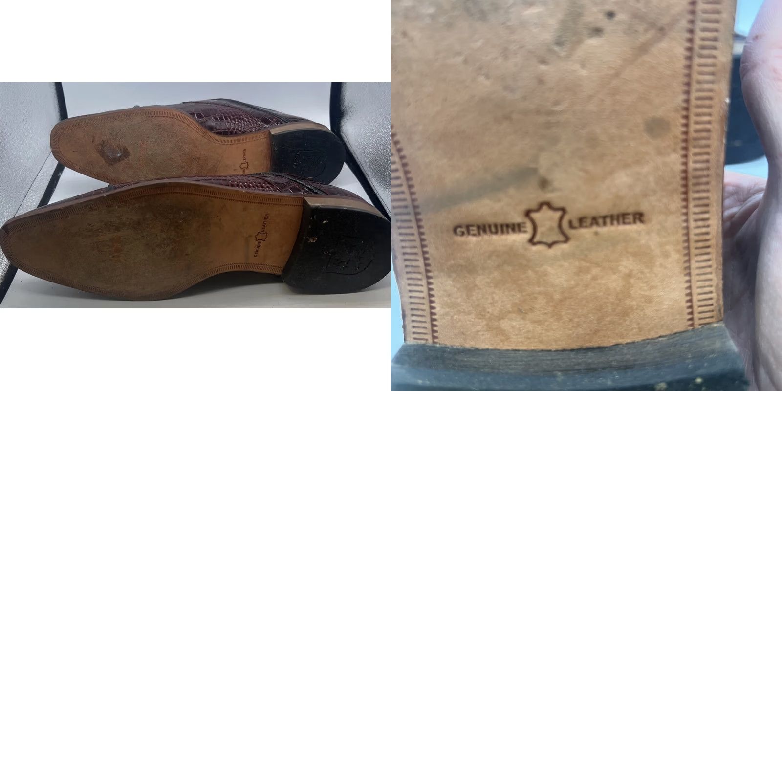 Stacy Adams Stacy Adams Mens Burgundy Crocodile Embossed Cap Toe Oxford Leather Shoes Size 13 Size ONE SIZE - 8 Thumbnail