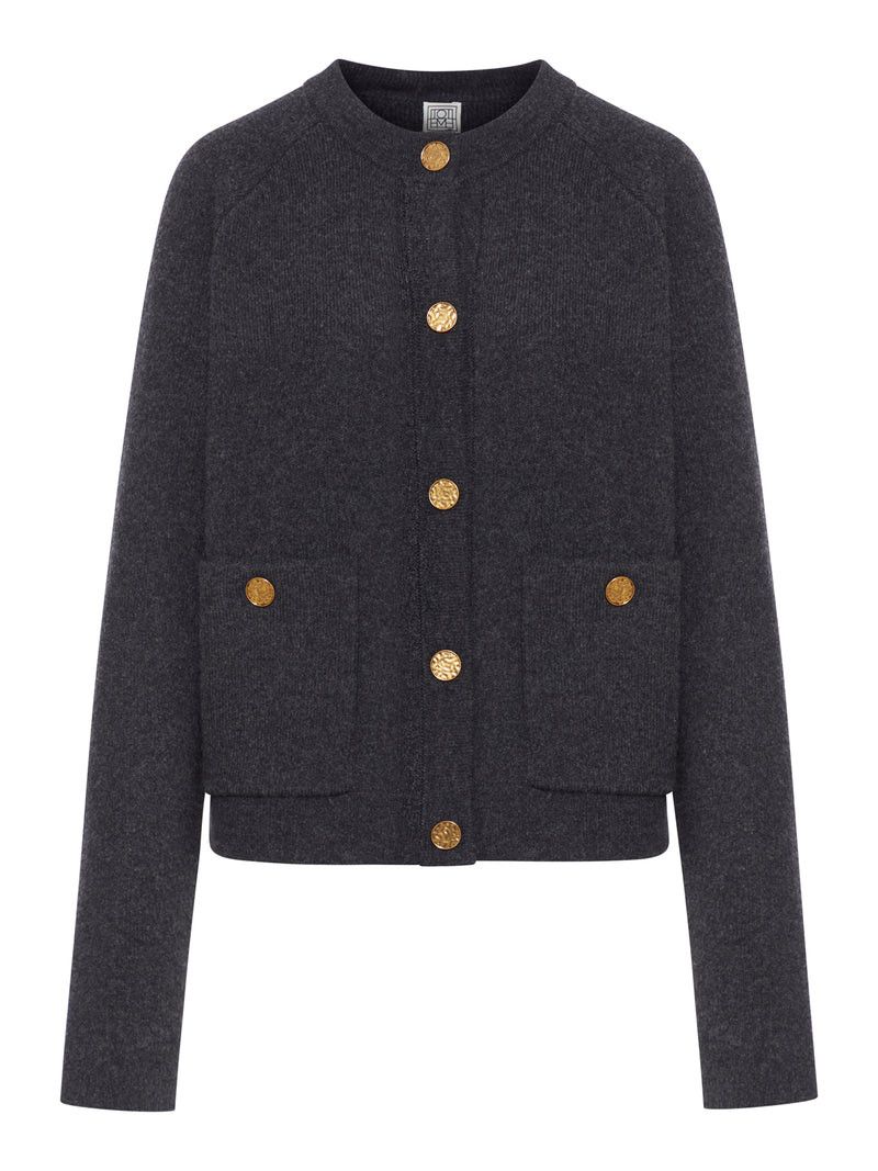CARDIGAN WITH HAMMERED BUTTONS