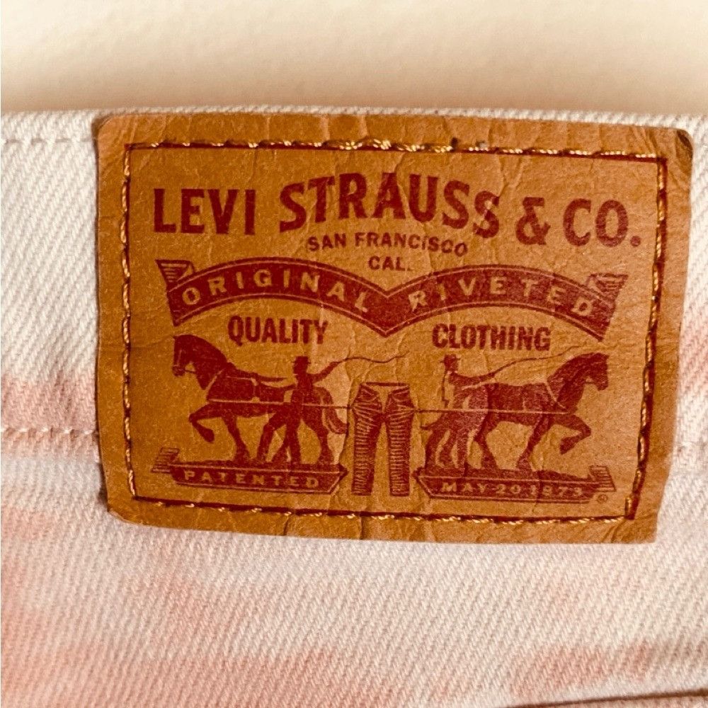 Levi's Pink and White Tie-dye Levi 721 High Rise Skinny Ankle Denim Size 40" / US 18 - 3 Thumbnail