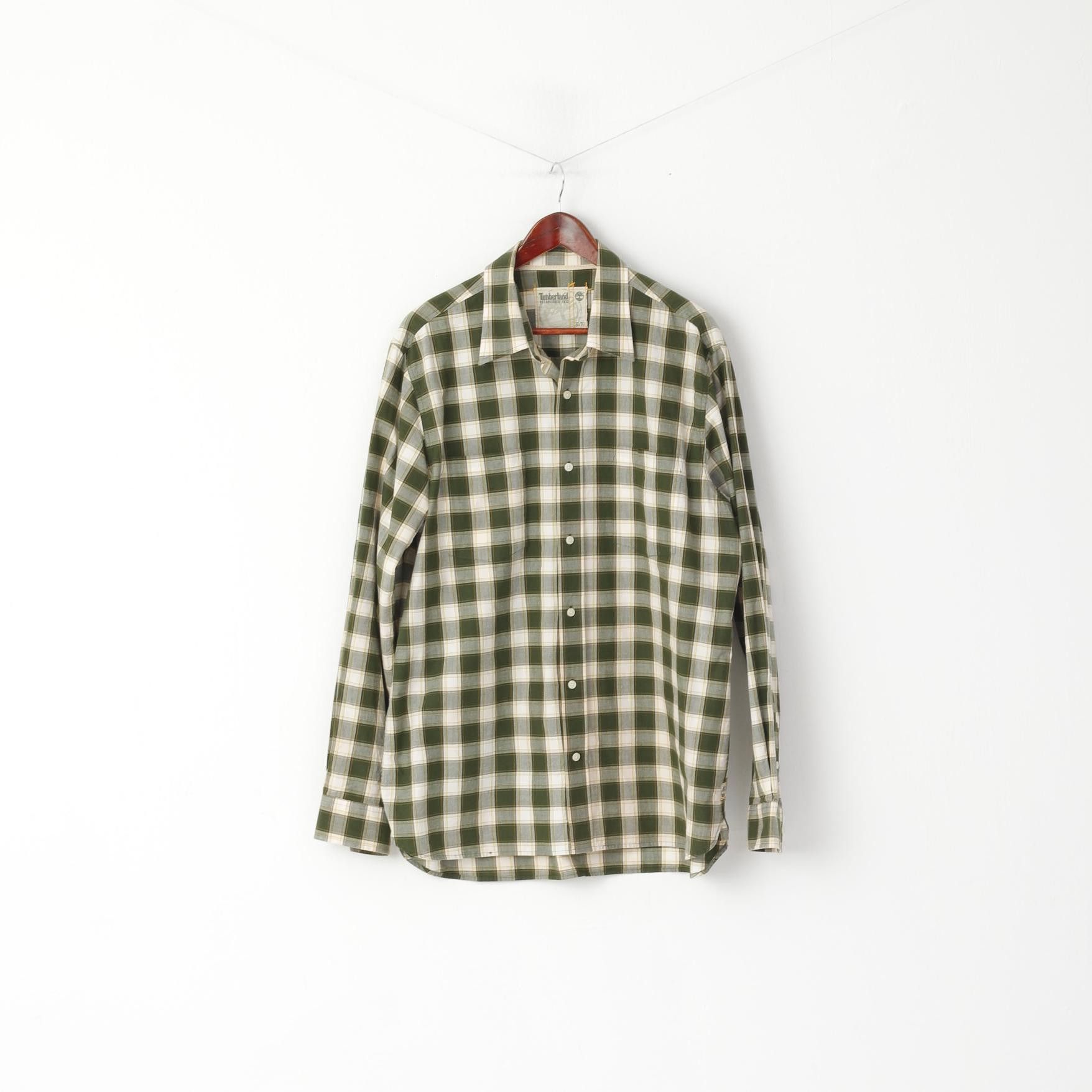 Timberland Timberland Men XL Casual Shirt Green Check 1952 Size US XL / EU 56 / 4 - 2 Thumbnail