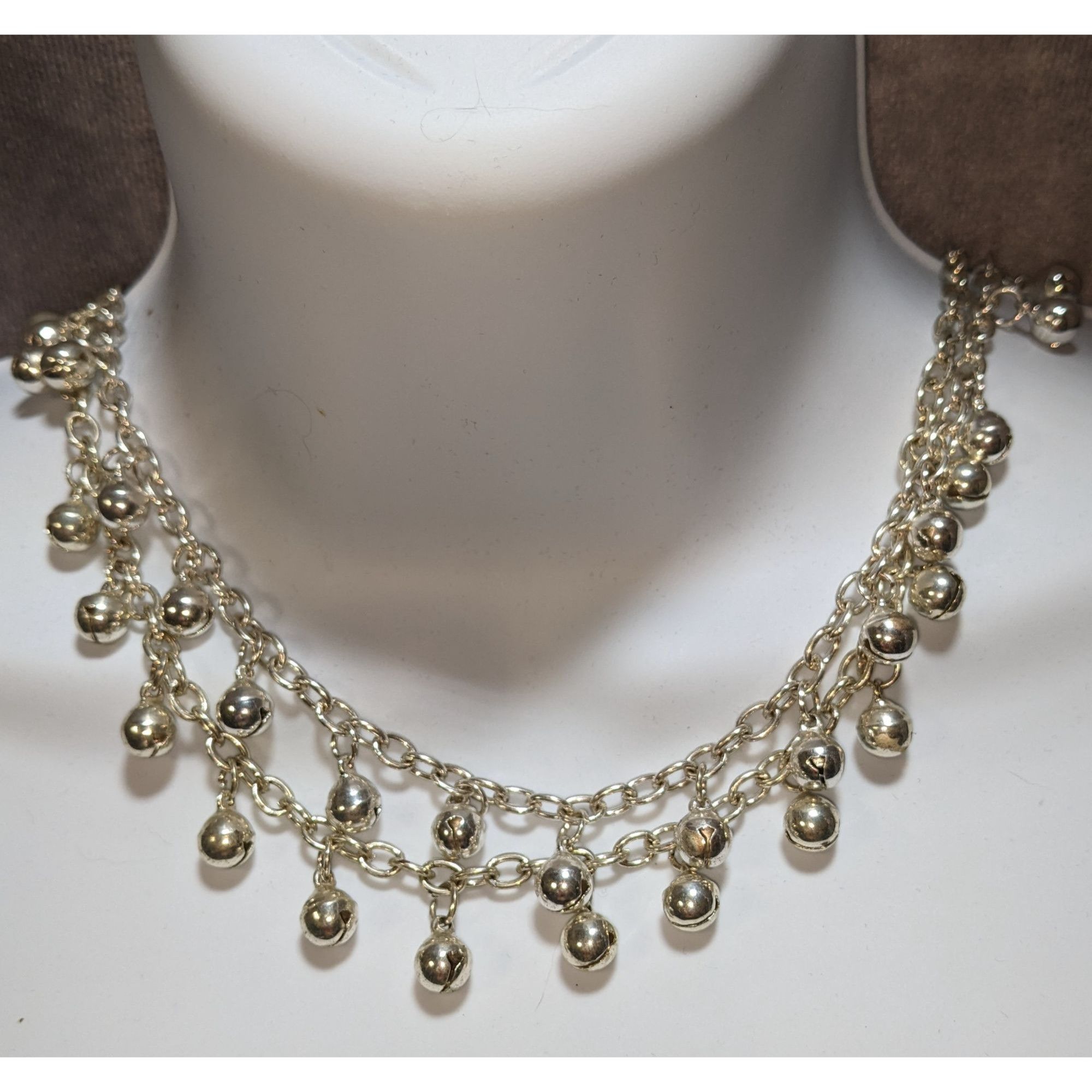 Other Whimsical Bell Charm Layered Silver-Tone Necklace Size ONE SIZE - 3 Thumbnail