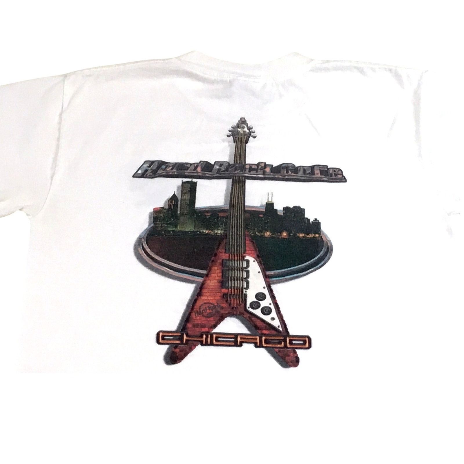 Hard Rock Cafe Hard Rock Cafe T-Shirt Vintage Chicago Guitar Medium Size US M / EU 48-50 / 2 - 2 Thumbnail