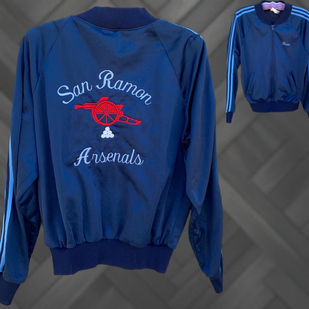 Vintage VINTAGE Purcells Activewear Track Jacket San Ramon Arsenals L Blue Men's Shirt or Jacket Size US L / EU 52-54 / 3 - 1 Thumbnail