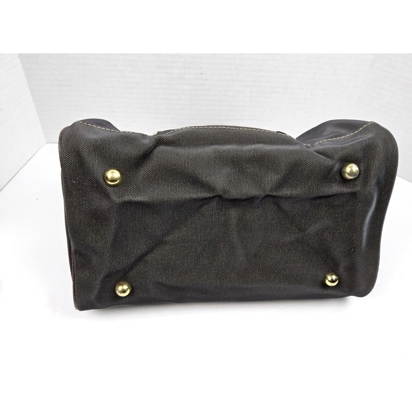 Lancel Lancel Boston Canvas Convertible Bag Satchel Handbag Purse Women's Black Canvas Satchel/Top Handle Bag Kid? Size ONE SIZE - 5 Thumbnail