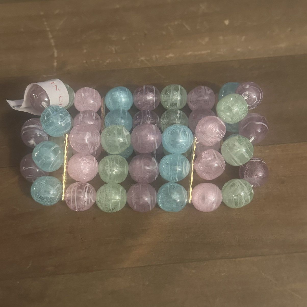 Other Multicolor pastel marbled stacked bead stretch bracelet Size ONE SIZE - 3 Thumbnail