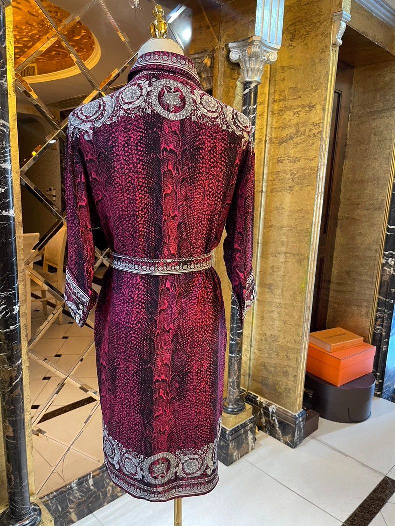 Versace Silk baroque pattern dress