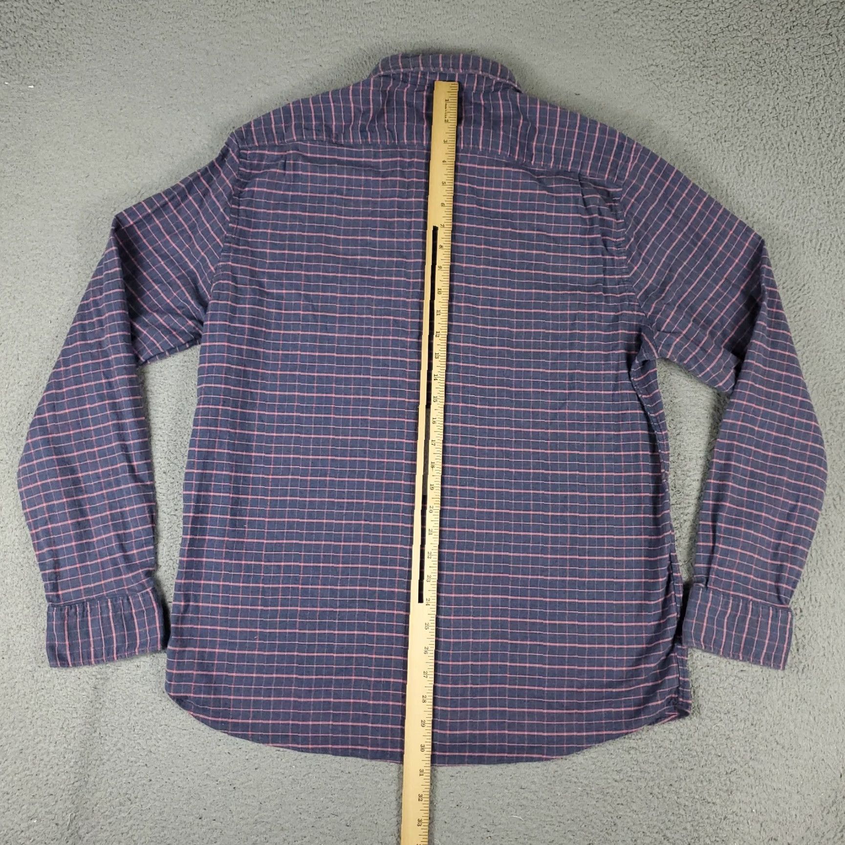 Faherty Faherty Men's Shirt XL Blue Pink Check Casual Long Sleeve Button-Up 100% Cotton Size US XL / EU 56 / 4 - 3 Thumbnail
