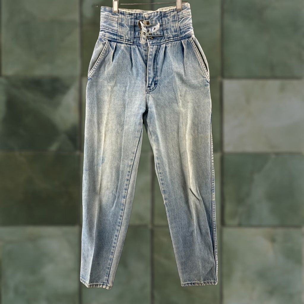 Vintage VINTAGE Gitano Jeans Womens 5/6 Blue High Rise Tapered Jogger Denim Size 27" / US 4 / IT 40 - 1 Thumbnail