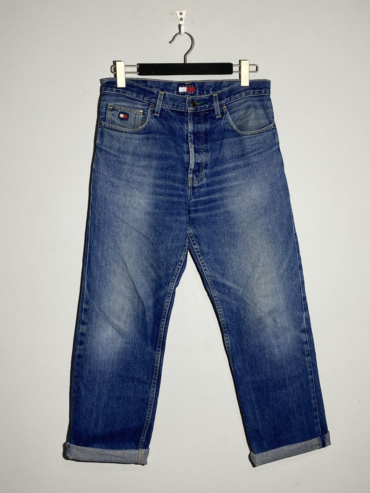 Tommy Hilfiger Vintage 90s Tommy Hilfiger Jeans Baggy Fit 32x34 Size US 32 / EU 48 - 3 Thumbnail