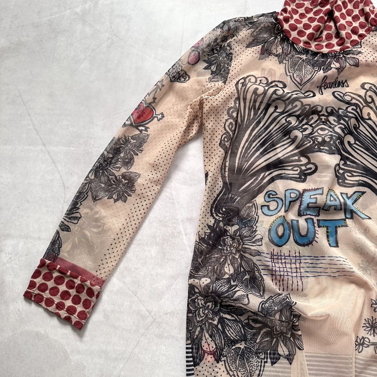 Hysteric Glamour × Undercover Mesh Top Tattoo Long Sleeve T Shirt Cop Copine JPG Vibe Size M / US 6-8 / IT 42-44 - 13 Thumbnail