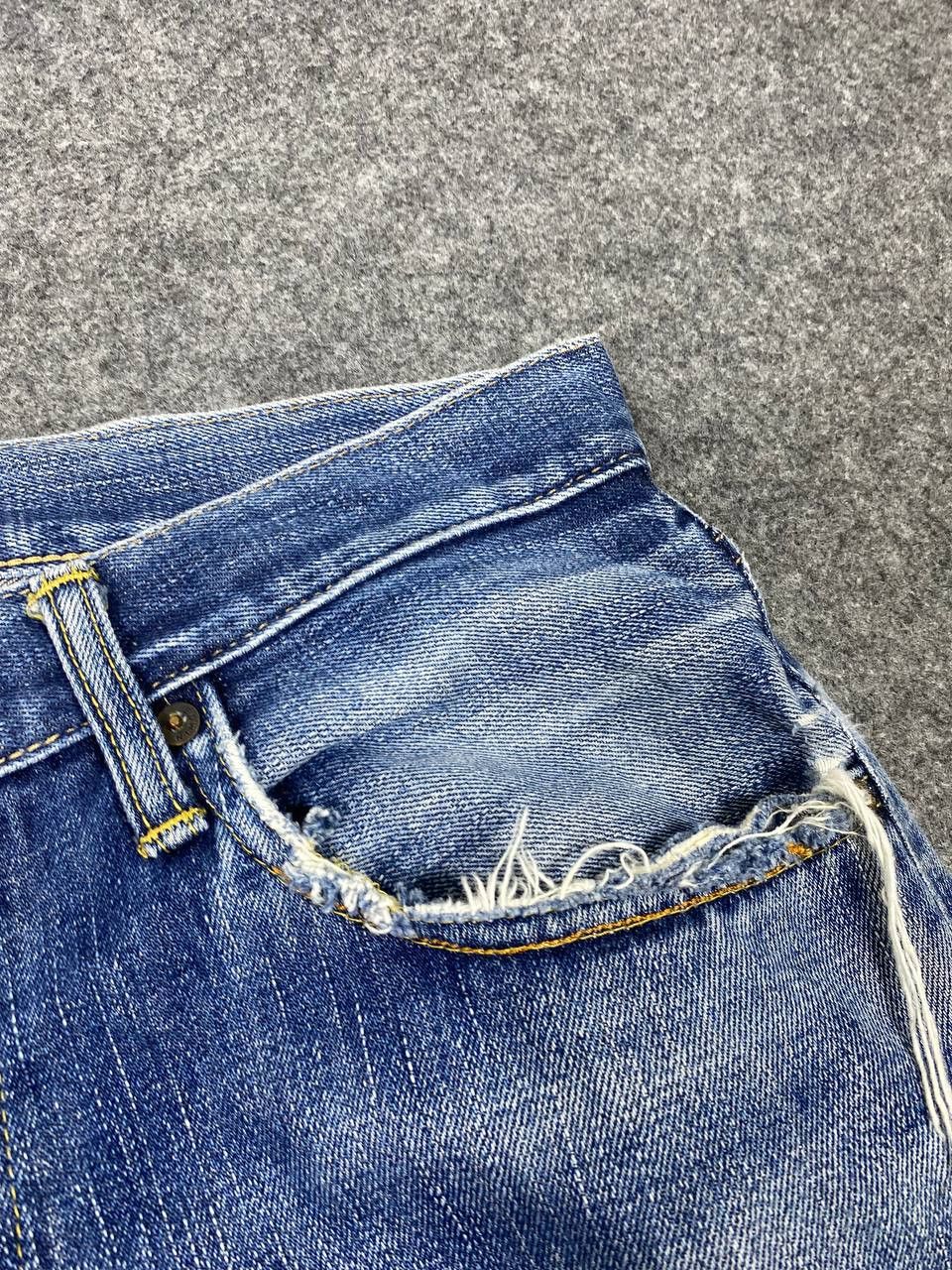 Edwin vintage edwin 505x selvedge distressed denim nice design Size US 33 - 13 Thumbnail