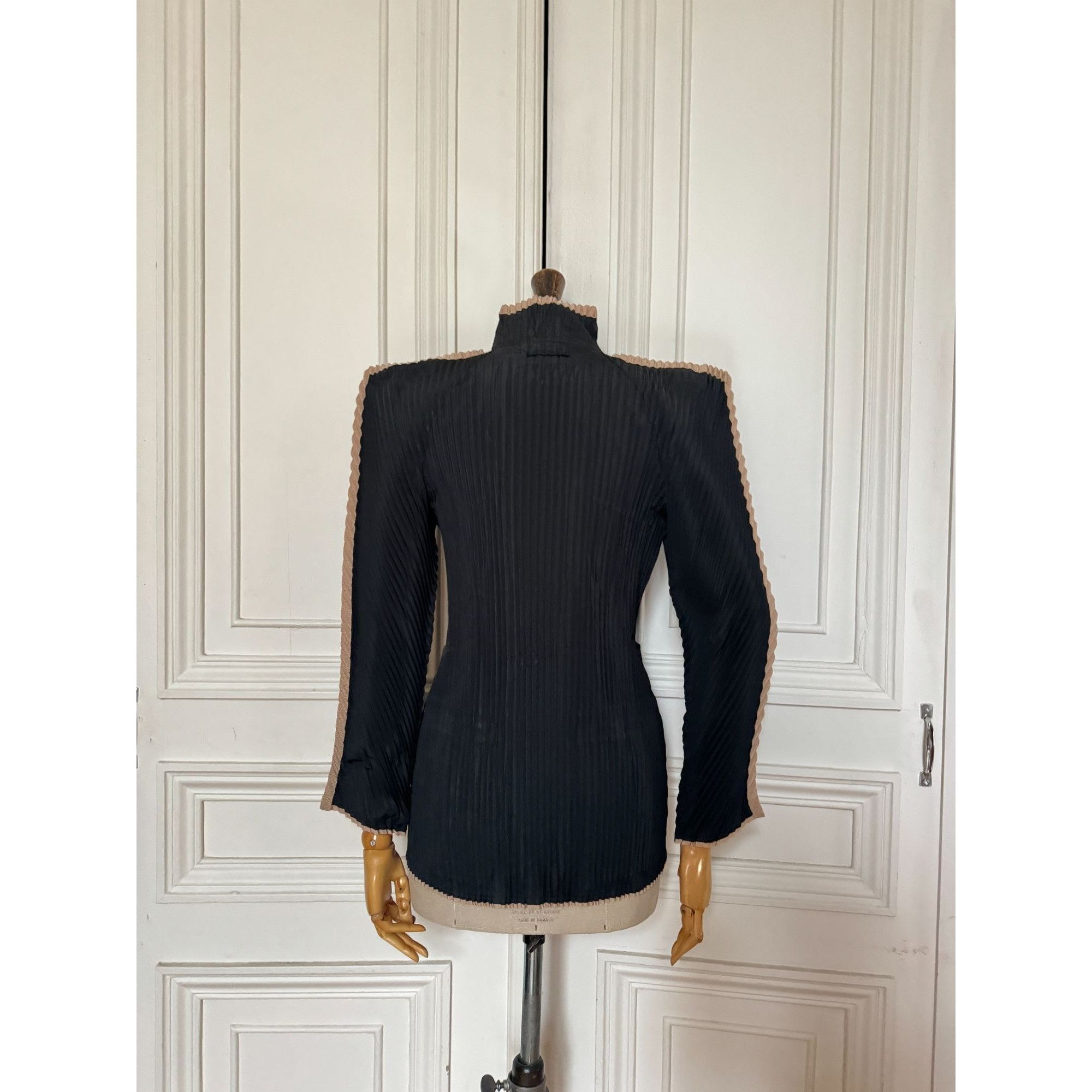 Jean Paul Gaultier Rare Black Pleated Jacket Size M / US 6-8 / IT 42-44 - 6 Thumbnail