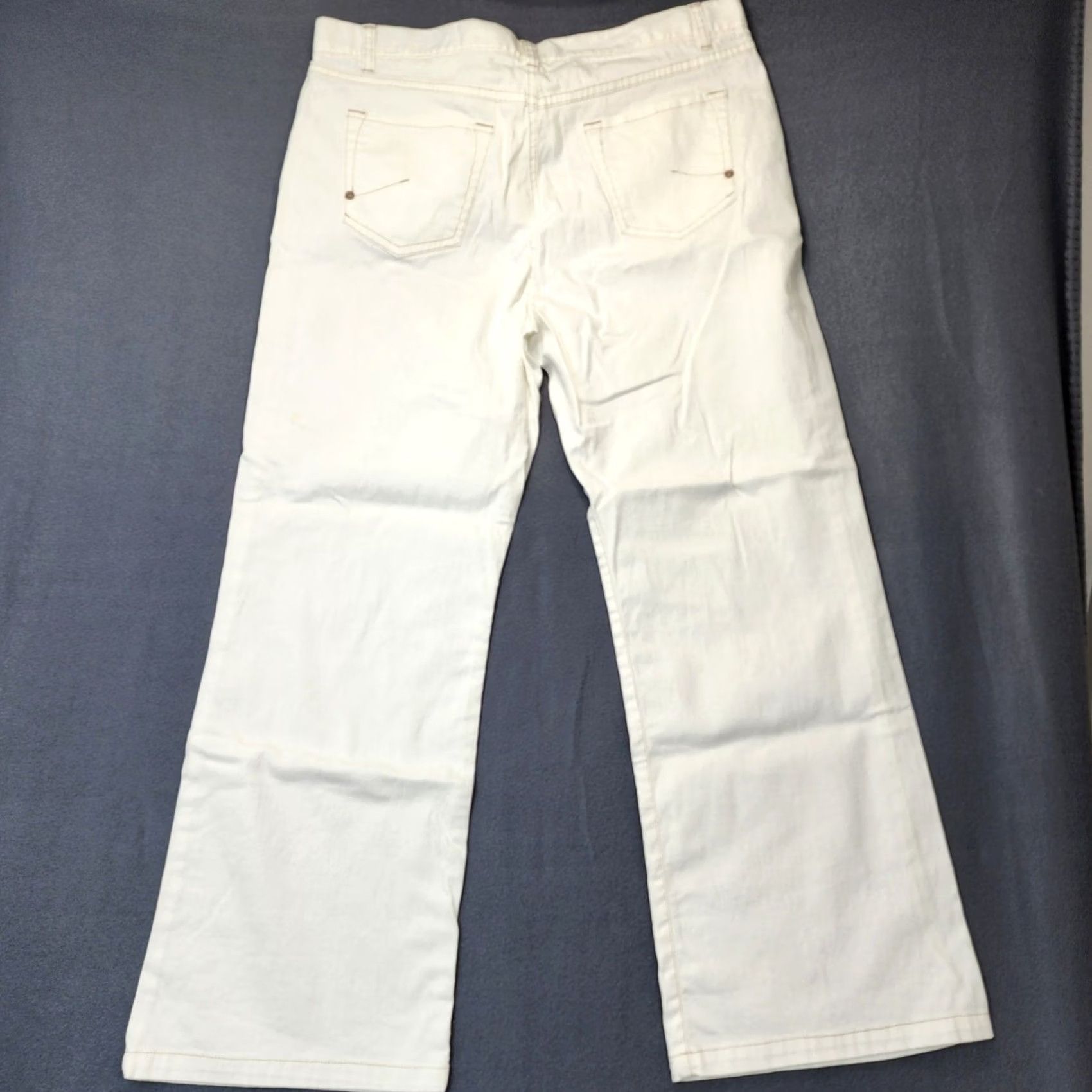 Denime Sigrid Olsen Womens Jeans Size 14 White Stretch Denim Jeans Capsule Minimalist 14 White Jeans Womens Mens Size 36" / US 14 / IT 50 - 2 Thumbnail