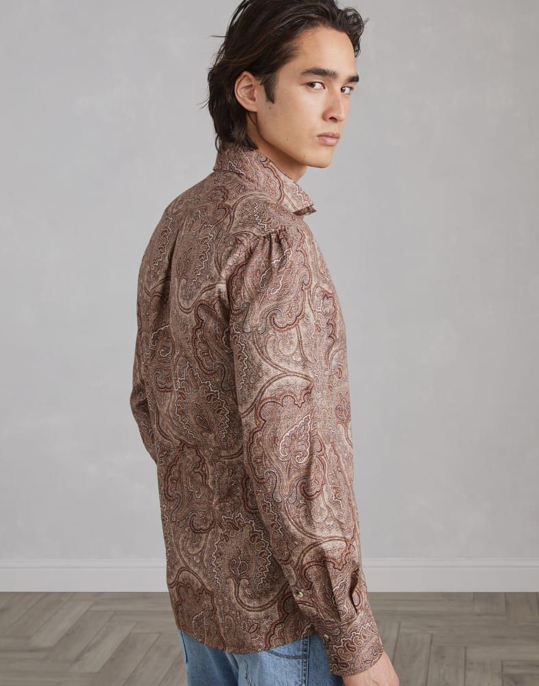 Brunello Cucinelli o1w1db10825 Shirt in Brown Size US XL / EU 56 / 4 - 4 Thumbnail