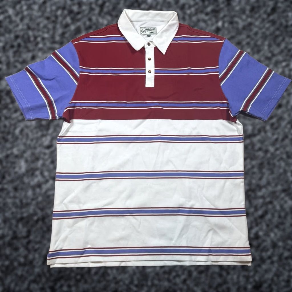 Vintage Bogey Boys Polo Shirt Mens 3XL Red Striped Golf Short Sleeve NWOT Casual Shirt Mens Size US XXL / EU 58 / 5 - 1 Thumbnail