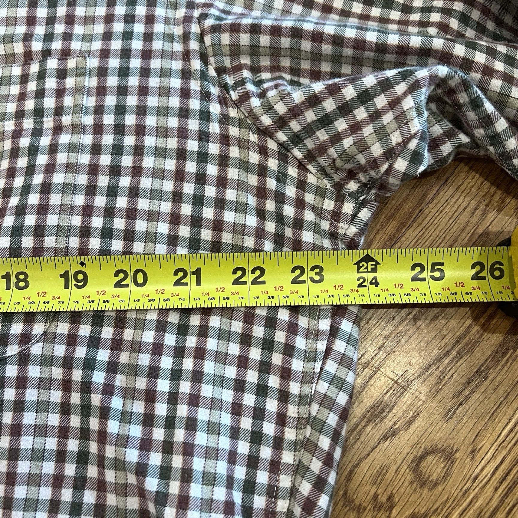 Vintage Viyella Shirt Men’s Size 16.5 Green Maroon Check Plaid Cotton Wool Blend Button-Up Long Sleeve Button-Down Collar Vintage Regular Men Size US L / EU 52-54 / 3 - 5 Thumbnail