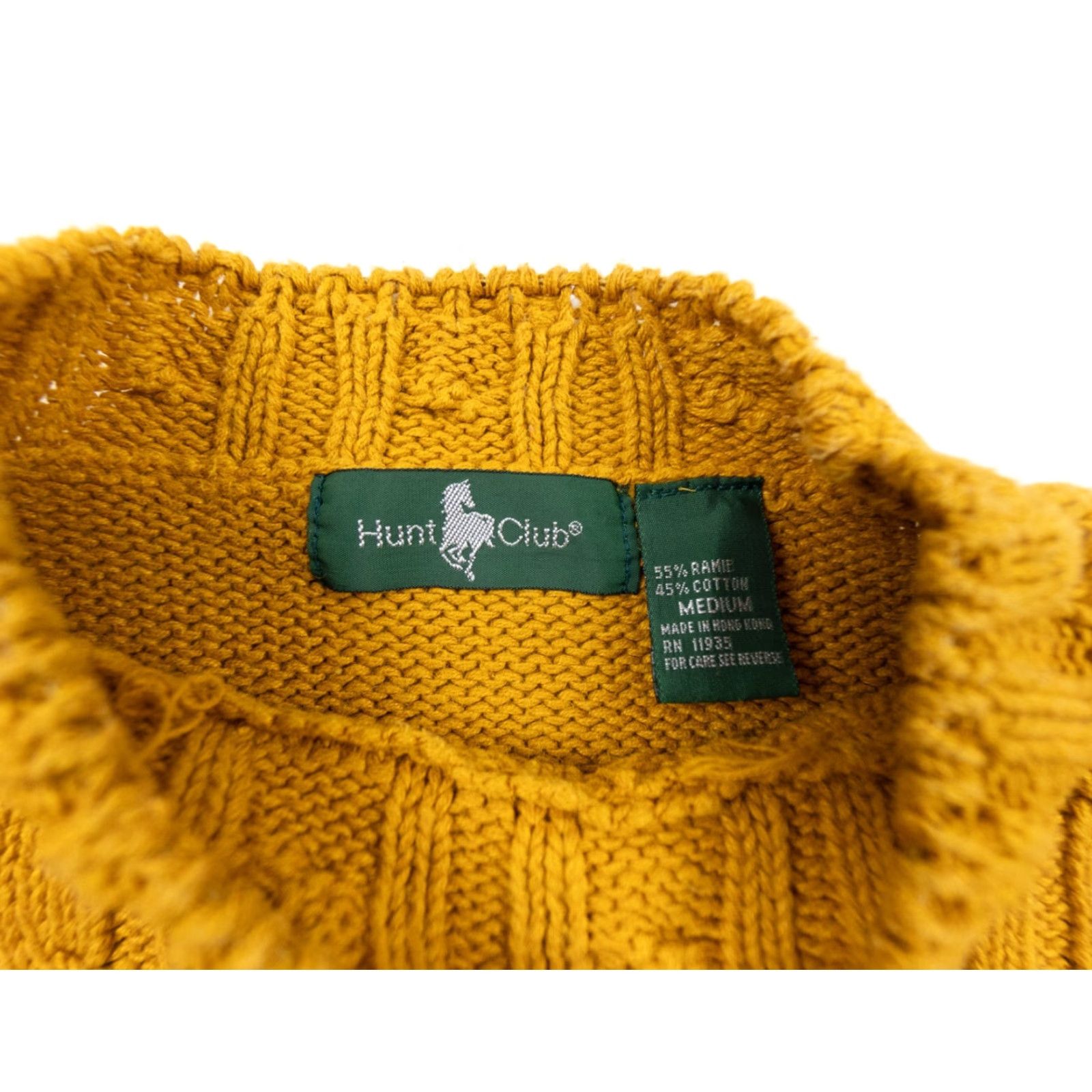 Vintage VINTAGE Hunt Club Women's Sweater Knit Cable Pullover Adult Medium Orange All Seasons Crew/Mock Neck, Ramie-Cotton, 2-Ply Knit, Pre-Owned Size M / US 6-8 / IT 42-44 - 4 Thumbnail